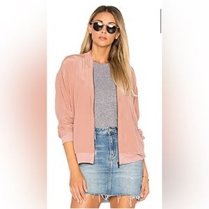 Feel the Piece NWT Baxter Silk Bomber in Rose Clay